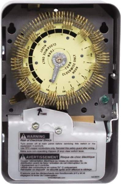 Intermatic - 24 hr Indoor Analog Electromechanical Timer - 48 On/Off, 120/208 to 277/480 VAC, 60 Hz, - Americas Industrial Supply
