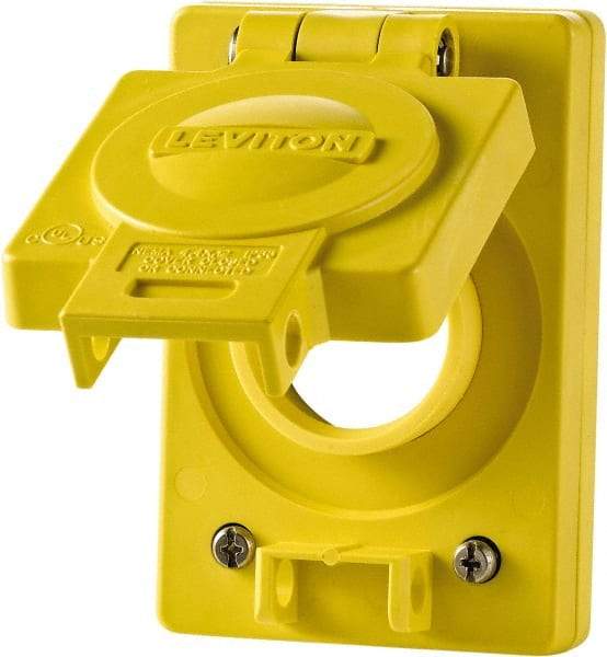 Leviton - 1 Gang, (0) Knockouts, PVC Rectangle Ceiling Box - 4" Overall Height x 4" Overall Width - Americas Industrial Supply