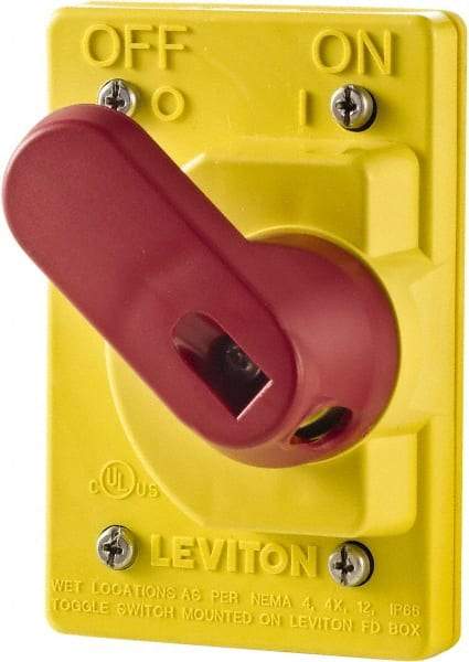 Leviton - Electrical Outlet Box Valox Switch Cover - Includes Manual Motor Starters - Americas Industrial Supply