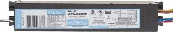 Philips Advance - 4 Lamp, 120-277 Volt, 0.50 to 0.93 Amp, 0 to 39 Watt, Programmed Start, Electronic, Nondimmable Fluorescent Ballast - 0.88, 0.90 Ballast Factor, T8 Lamp - Americas Industrial Supply