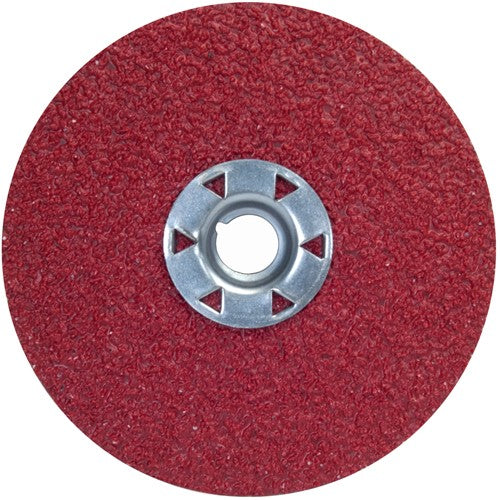 ‎7″ × 5/8″-11 Red Heat F981 Fiber Disc 60 Grit Ceramic Alumina - Americas Industrial Supply