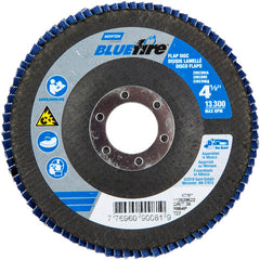 ‎4-1/2 × 7/8″ BlueFire Fiberglass HD Flat Flap Disc Type 27 P36 Grit R884P1 Zirconia Alumina - Americas Industrial Supply