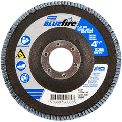 ‎4-1/2 × 7/8″ BlueFire Fiberglass HD Flat Flap Disc Type 27 P120 Grit R884P2 Zirconia Alumina - Americas Industrial Supply