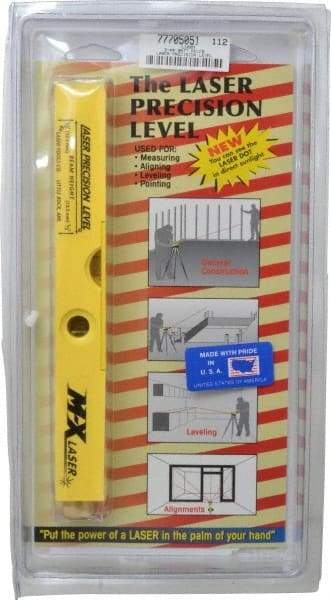 Laser Tools Co. - 1 Beam 1,000' Max Range Laser Precision Level - Red Beam, 1/8" at 100' Accuracy, 241.3mm Long x 1" Wide x 1-1/8" High, Battery Included - Americas Industrial Supply