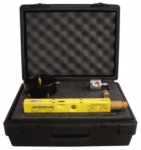 Laser Tools Co. - 100 Ft. Max Measuring Range, Red Beam Laser Precision Level - Includes Adapter, Beam Bender, Case, Laser Precision Level - Americas Industrial Supply