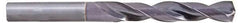 Accupro - Letter F 140° Solid Carbide Jobber Drill - AlTiN Finish, Right Hand Cut, Spiral Flute, Straight Shank, 96mm OAL, Standard Point - Americas Industrial Supply
