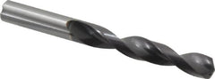 Accupro - 14mm 140° Solid Carbide Jobber Drill - AlTiN Finish, Right Hand Cut, Spiral Flute, Straight Shank, 138mm OAL, Standard Point - Americas Industrial Supply