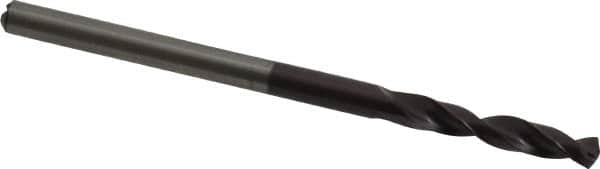 Accupro - 4mm 140° Solid Carbide Jobber Drill - AlTiN Finish, Right Hand Cut, Spiral Flute, Straight Shank, 72mm OAL, Standard Point - Americas Industrial Supply