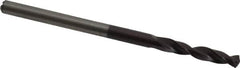 Accupro - 4mm 140° Solid Carbide Jobber Drill - AlTiN Finish, Right Hand Cut, Spiral Flute, Straight Shank, 72mm OAL, Standard Point - Americas Industrial Supply