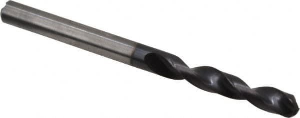 Accupro - 6mm 140° Solid Carbide Jobber Drill - AlTiN Finish, Right Hand Cut, Spiral Flute, Straight Shank, 82mm OAL, Standard Point - Americas Industrial Supply