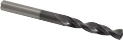 Accupro - 8mm 140° Solid Carbide Jobber Drill - AlTiN Finish, Right Hand Cut, Spiral Flute, Straight Shank, 96mm OAL, Standard Point - Americas Industrial Supply
