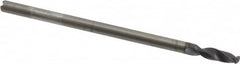 Accupro - 3mm 140° Spiral Flute Solid Carbide Screw Machine Drill Bit - AlTiN Finish, Right Hand Cut, 11.3mm Flute Length, 60mm OAL, Standard Point, Straight Shank, Through Coolant - Americas Industrial Supply