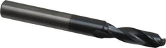 Accupro - 7mm 140° Spiral Flute Solid Carbide Screw Machine Drill Bit - AlTiN Finish, Right Hand Cut, 26.3mm Flute Length, 76mm OAL, Standard Point, Straight Shank, Through Coolant - Americas Industrial Supply