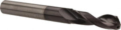 Accupro - Letter E (1/4) 140° Spiral Flute Solid Carbide Taper Length Drill Bit - Americas Industrial Supply
