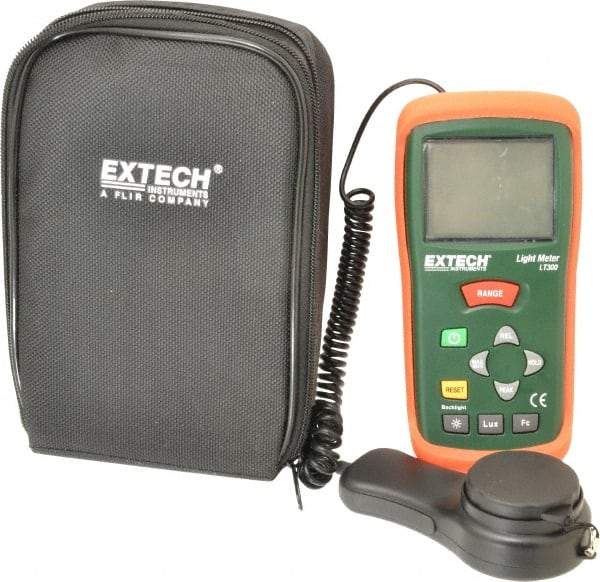 Extech - 40 to 40,000 FC, Light Meter - 5 Accuracy, Compatible with Light Lighting - Americas Industrial Supply