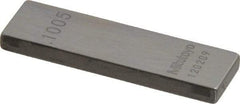 Mitutoyo - 0.1005" Rectangular Steel Gage Block - Accuracy Grade AS-1, Includes Certificate of Inspection - Americas Industrial Supply