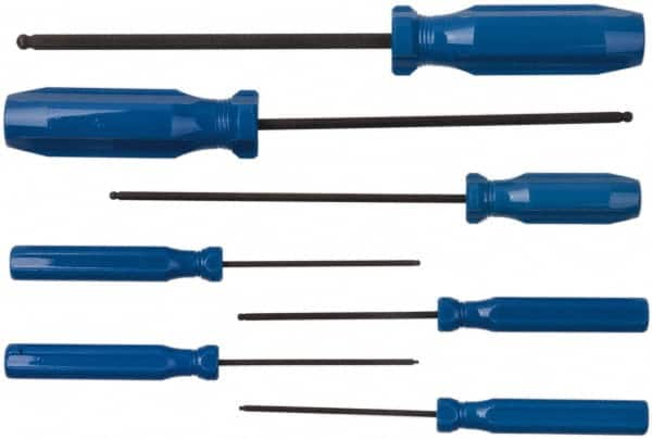 Eklind - 7 Piece, 1.3 to 5mm Ball End Hex Driver Set - Americas Industrial Supply