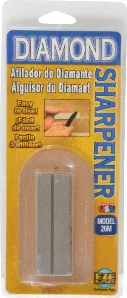 Eze Lap - 3" Long x 1" Wide x 1/4" Thick, Diam ond Sharpening Stone - Flat, 400 Grit, Medium Grade - Americas Industrial Supply