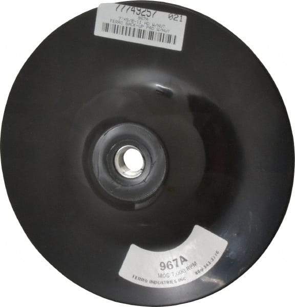 Ferro Industries - 7" Diam Locking Nut Disc Backing Pad - 7,000 RPM - Americas Industrial Supply