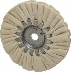 Made in USA - 5" Diam x 1/2" Thick Unmounted Buffing Wheel - 14 Ply, Bias Cut, 1/2" Arbor Hole - Americas Industrial Supply