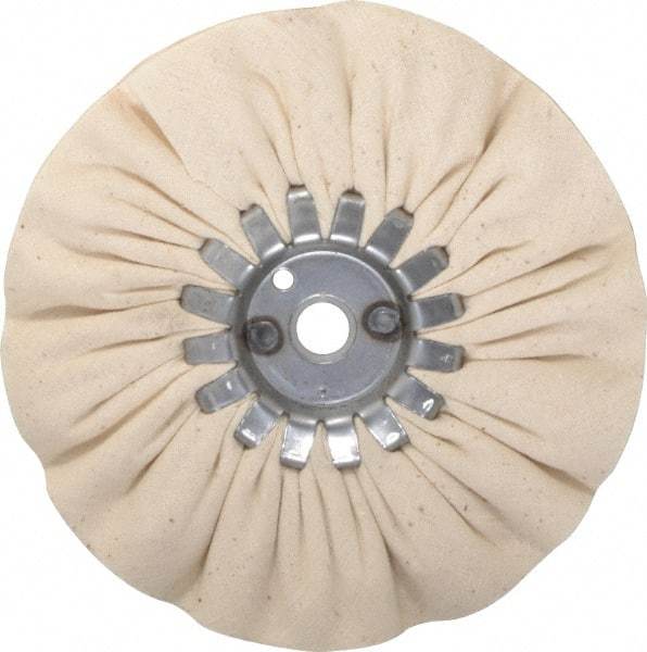 Made in USA - 6" Diam x 1/2" Thick Unmounted Buffing Wheel - 14 Ply, Bias Cut, 5/8" Arbor Hole - Americas Industrial Supply