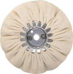 Made in USA - 6" Diam x 1/2" Thick Unmounted Buffing Wheel - 14 Ply, Bias Cut, 5/8" Arbor Hole - Americas Industrial Supply