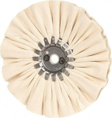 Made in USA - 7" Diam x 1/2" Thick Unmounted Buffing Wheel - 14 Ply, Bias Cut, 5/8" Arbor Hole - Americas Industrial Supply