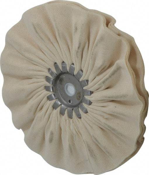 Made in USA - 8" Diam x 1/2" Thick Unmounted Buffing Wheel - 14 Ply, Bias Cut, 5/8" Arbor Hole - Americas Industrial Supply