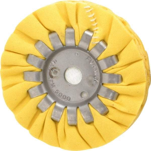 Made in USA - 4" Diam x 1/2" Thick Unmounted Buffing Wheel - 14 Ply, Bias Cut, 1/2" Arbor Hole - Americas Industrial Supply