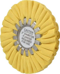 Made in USA - 5" Diam x 1/2" Thick Unmounted Buffing Wheel - 14 Ply, Bias Cut, 1/2" Arbor Hole - Americas Industrial Supply