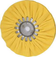 Made in USA - 6" Diam x 1/2" Thick Unmounted Buffing Wheel - 14 Ply, Bias Cut, 5/8" Arbor Hole - Americas Industrial Supply