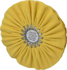 Made in USA - 8" Diam x 1/2" Thick Unmounted Buffing Wheel - 14 Ply, Bias Cut, 5/8" Arbor Hole - Americas Industrial Supply