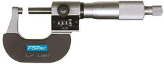 Fowler - 3 to 4" Range, 0.0001" Graduation, Mechanical Outside Micrometer - Ratchet Stop Thimble, Accurate to 0.00016", Digital Counter - Americas Industrial Supply