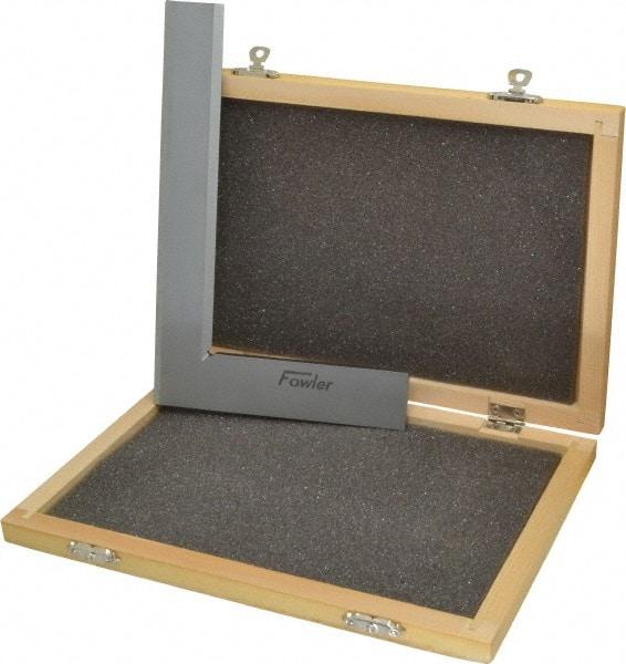 Fowler - 8-1/2" Blade Length, 5-1/8" Base Length Tool Steel Square - 0.0002" Accuracy, Beveled Edge - Americas Industrial Supply