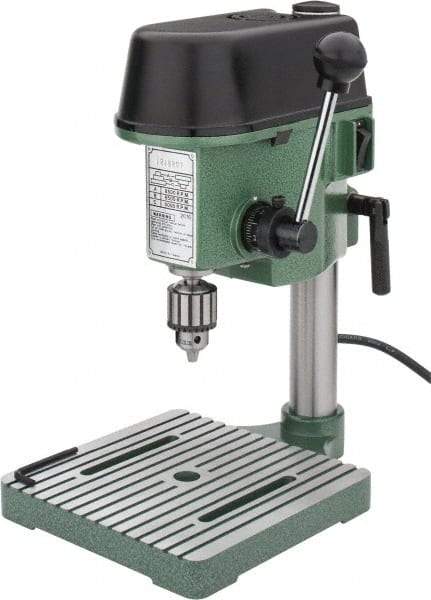 Enco - 4-5/16" Swing, Step Pulley Drill Press - 3 Speed, Single Phase - Americas Industrial Supply