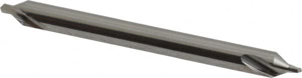 Made in USA - #1 Plain Cut 60° Incl Angle Solid Carbide Combo Drill & Countersink - Americas Industrial Supply