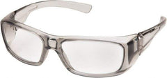 PYRAMEX - +2, Clear Lenses, Scratch Resistant, Framed Magnifying Safety Glasses - UV Protection, Gray Nylon Frame, ANSI Z87.1 - Americas Industrial Supply