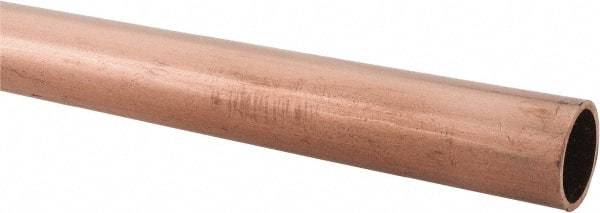 Mueller Industries - 10' Long, 5/8" OD x 1/2" ID, Grade C12200 Copper Water (K) Tube - 0.049" Wall Thickness, 0.343 Ft/Lb - Americas Industrial Supply