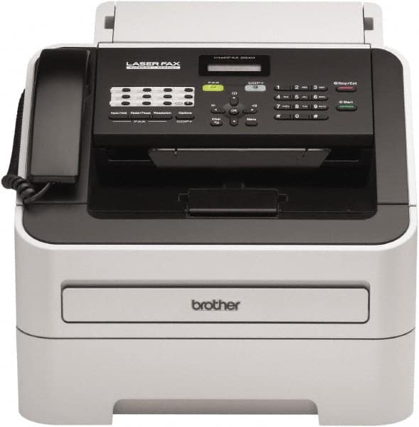 Brother - Silver Fax Machine - Use with Paper - Americas Industrial Supply