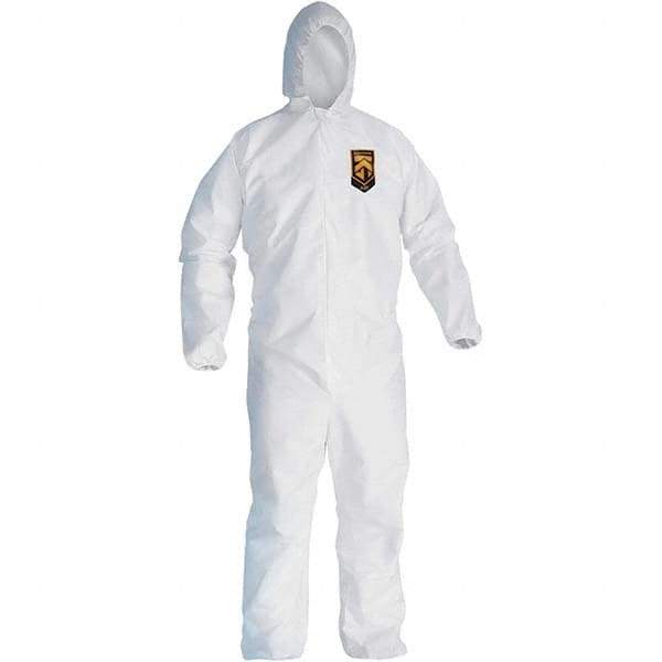 KleenGuard - Size XL Polypropylene General Purpose Coveralls - White, Zipper Closure, Elastic Cuffs, Elastic Ankles, Serged Seams - Americas Industrial Supply