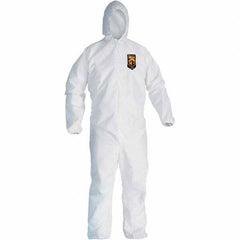 KleenGuard - Size 2XL Polypropylene General Purpose Coveralls - White, Zipper Closure, Elastic Cuffs, Elastic Ankles, Serged Seams - Americas Industrial Supply