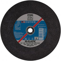 PFERD - 14" Aluminum Oxide Cutoff Wheel - 3/32" Thick, 1" Arbor, Use with Stationary Tools - Americas Industrial Supply