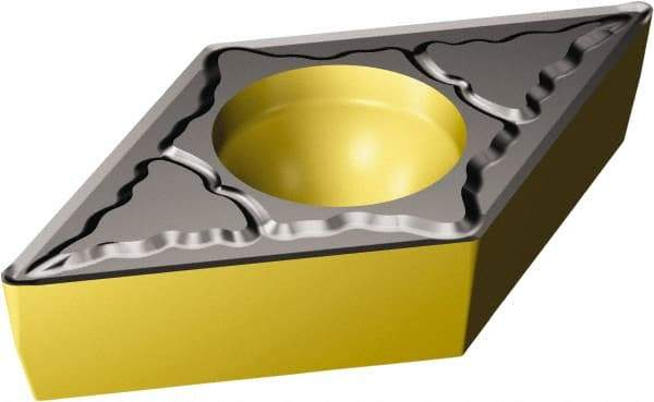Sandvik Coromant - DPMT32.52 KM Grade 3210 Carbide Turning Insert - TiCN/AI2O3/TiN Finish, 55° Diamond, 3/8" Inscr Circle, 5/32" Thick, 1/32" Corner Radius - Americas Industrial Supply