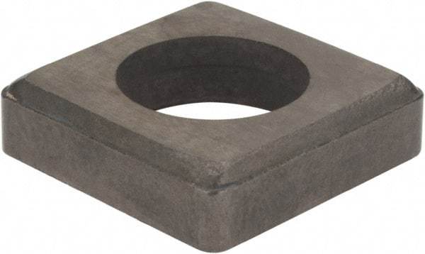 Hertel - 3/4" Inscribed Circle, Square External Turning Shim for Indexables - 3/16" Thick, ISSN Shim Style, Negative Rake, Neutral Cut - Americas Industrial Supply