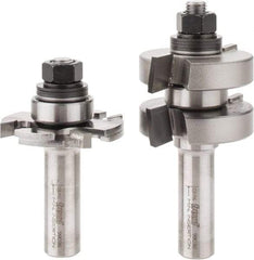 Freud - 1/4" Cut Diam, 1.3438" Length of Cut, 0 Flute Tongue & Groove Edge Profile Router Bit - Carbide-Tipped, 1/2" Shank Diam, 3-1/4" OAL, Proprietary Coating - Americas Industrial Supply