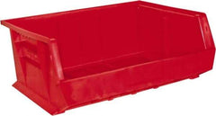 Durham - 14-5/8" Deep, Red Plastic Hang and Stack Bins - 7" High x 16-3/4" Wide x 14-5/8" Long - Americas Industrial Supply