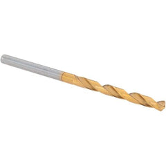 Guhring - 3.1mm 118° High Speed Steel Jobber Drill - TiN Finish, Right Hand Cut, Spiral Flute, Straight Shank, 65mm OAL, Standard Point - Americas Industrial Supply