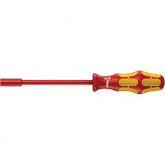 Wera - 7mm Solid Shaft Insulated Nutdriver - Cushion Grip Handle, 230mm OAL - Americas Industrial Supply