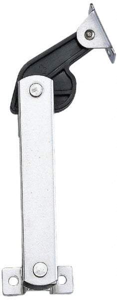 Sugatsune - 136mm OAL x 37mm Wide, 40 Lb Capacity, Spring Loaded Hard Down Lid Stay - Right Side, 4.7mm Mounting Hole Diam, 70° Max Opening, Polished 304 Stainless Steel & Polyacetal - Americas Industrial Supply