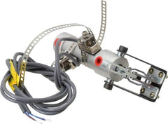 Gibraltar - 150 Lb Inner Hold Capacity, Vert Mount, Air Power Hold-Down Toggle Clamp - 10-32 Port, 90° Bar Opening, 0.69" Height Under Bar - Americas Industrial Supply